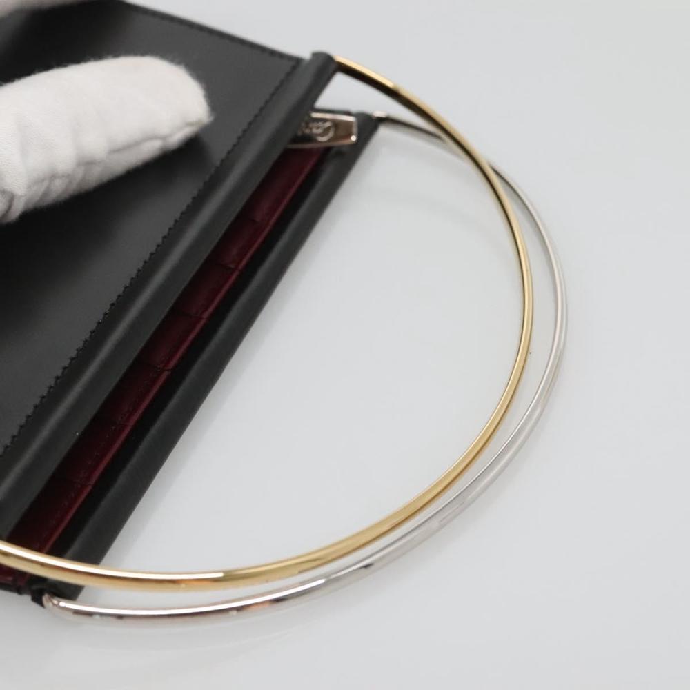 CARTIER Trinity Wallet Bag Hand Bag Leather Black Auth 131637V - Picture 7 of 16